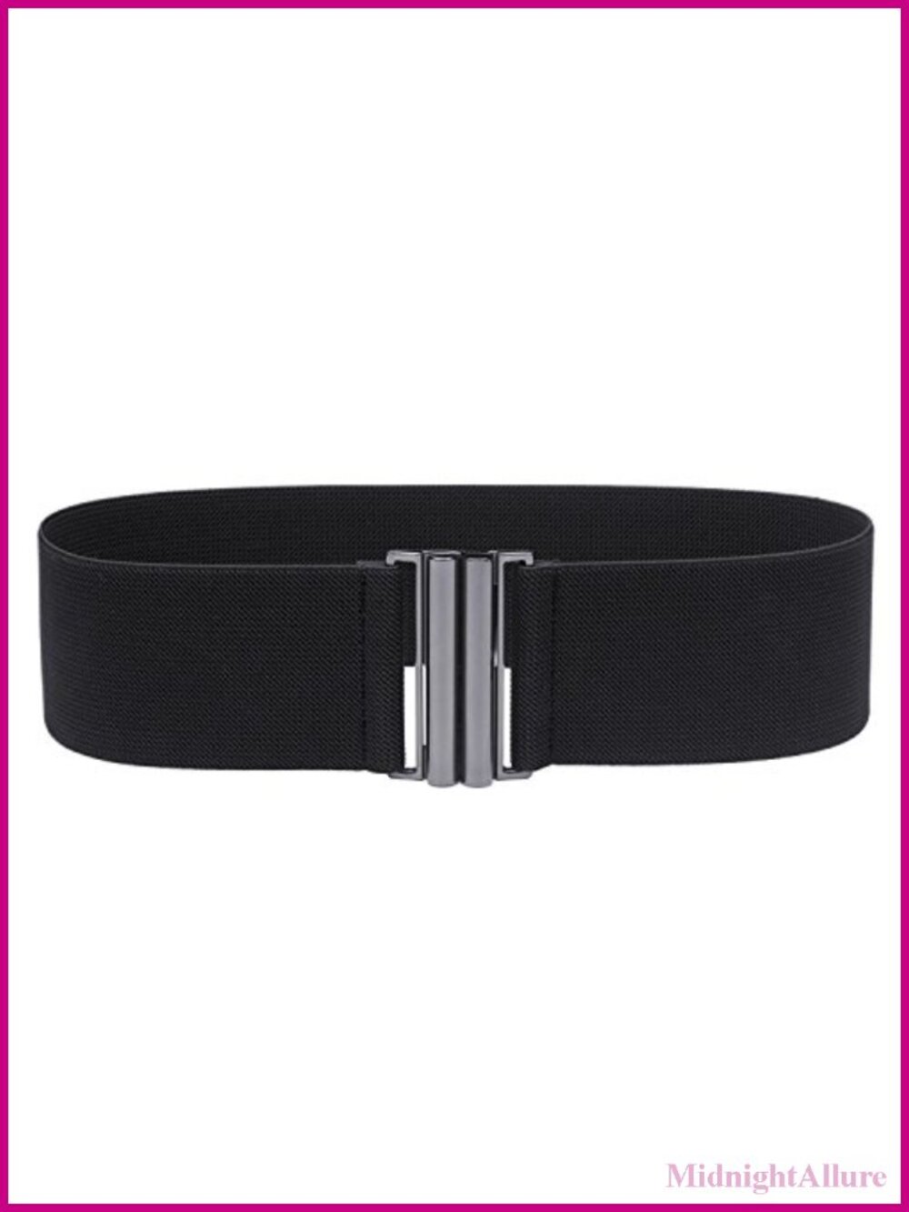 Wide Elastic Waist Belt Cinch Trimmer Stretchy Waistband Hook Buckle